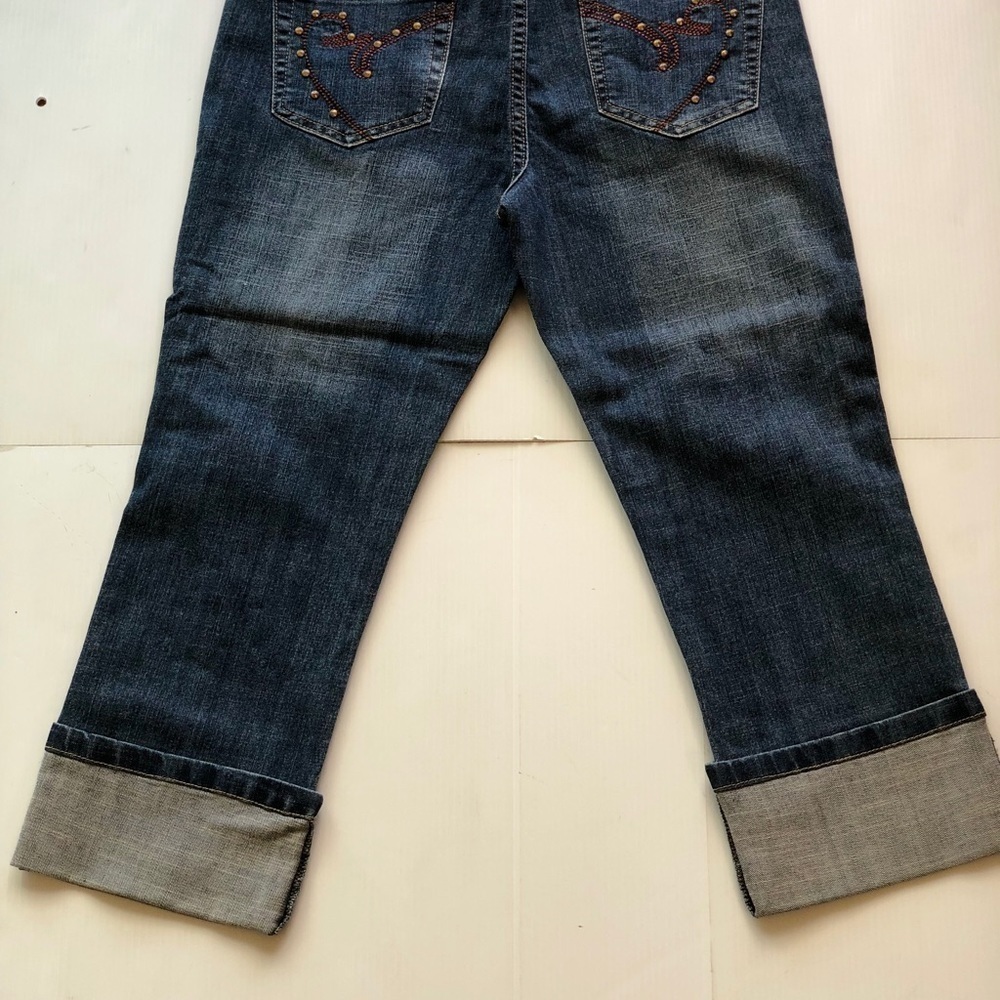 City Girl Juniors Classic cropped cuffed jeans 5/6 - Picture 3 of 8